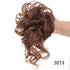 Synthetic bun wig fluffy hair ring ball head